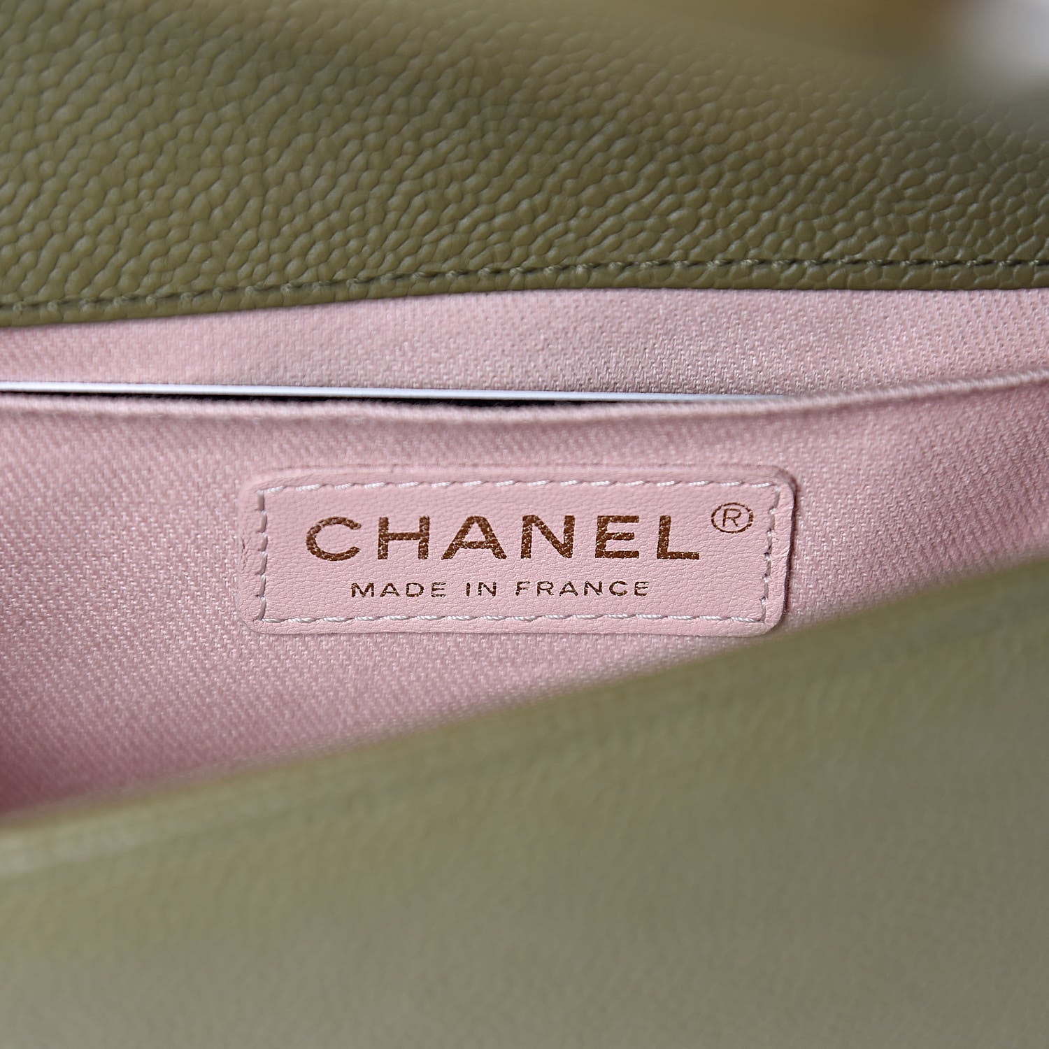 Chanel Caviar Quilted Small Boy Flap Khaki 6 of 18