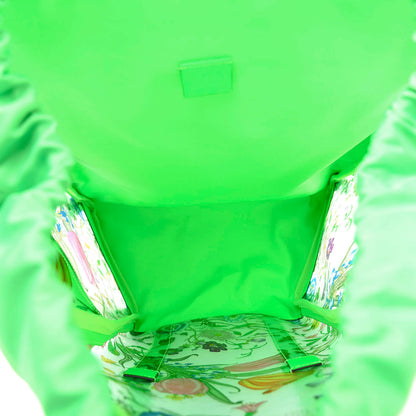 Gucci PVC Floral Double Buckle Backpack Fluo Green 4 of 11