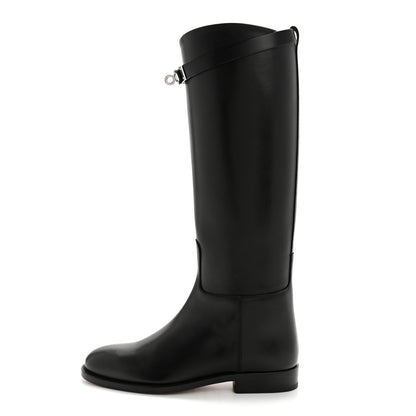 Hermes Box Kelly Jumping Boots 35.5 Black 1 of 9