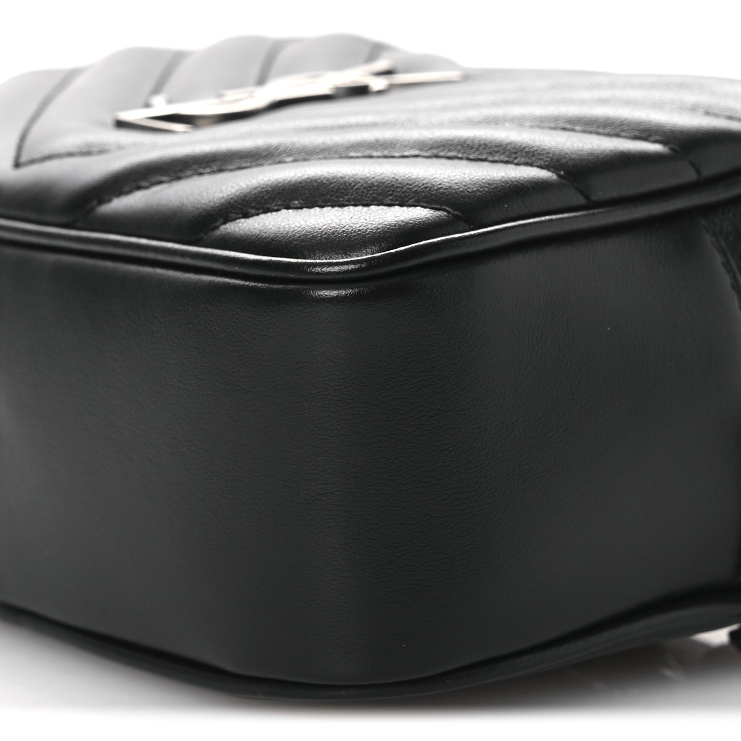 Calfskin Matelasse Monogram Lou Belt Bag Black