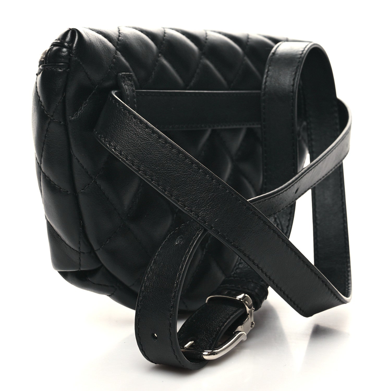 Chanel Lambskin Quilted Waist Belt Bag Black 3 of 10
