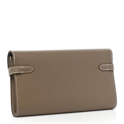 Hermes Epsom Kelly Longue Wallet Etoupe 3 of 10