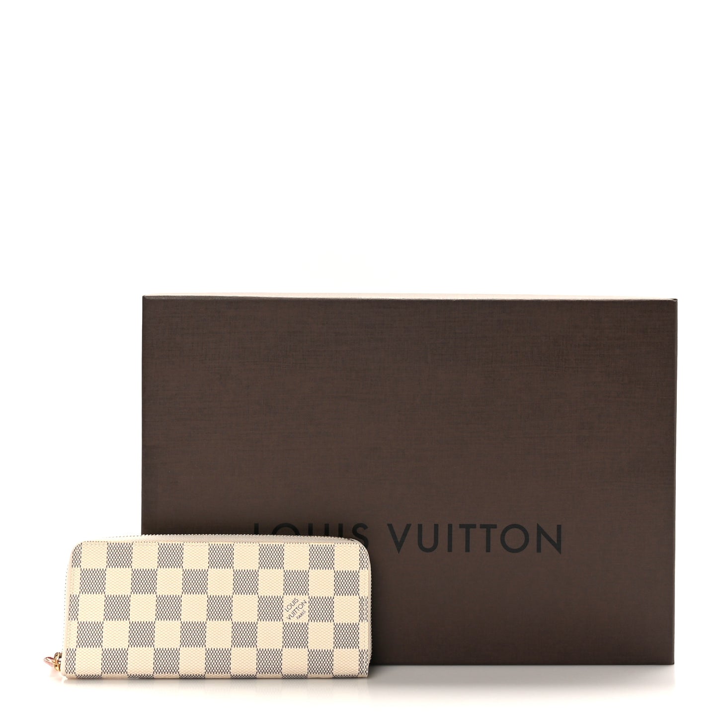 Damier Azur Clemence Wallet Rose Ballerine