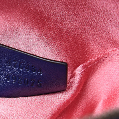 Gucci Velvet Matelasse GG Marmont Belt Bag 85 34 Cobalt Blue 6 of 10