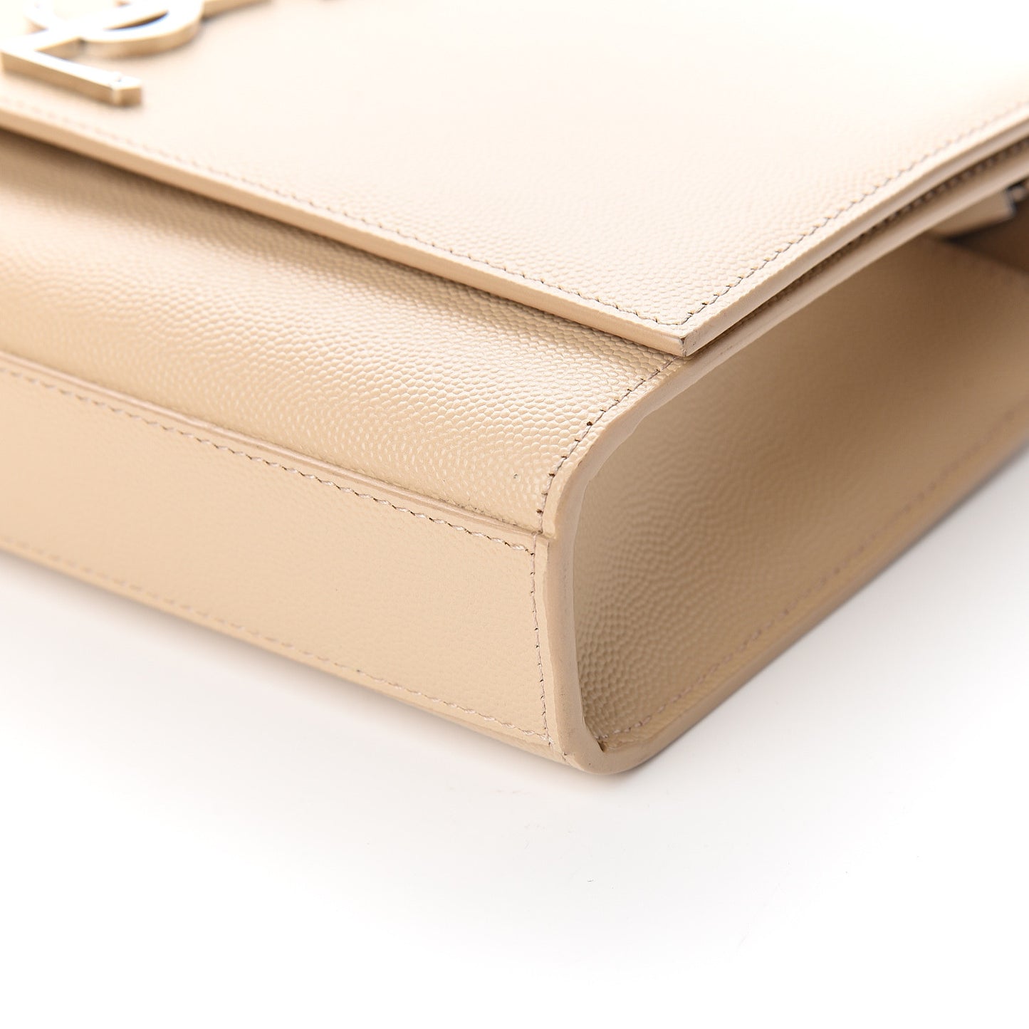 Grain De Poudre Medium Classic Monogram Kate Satchel Sable Beige