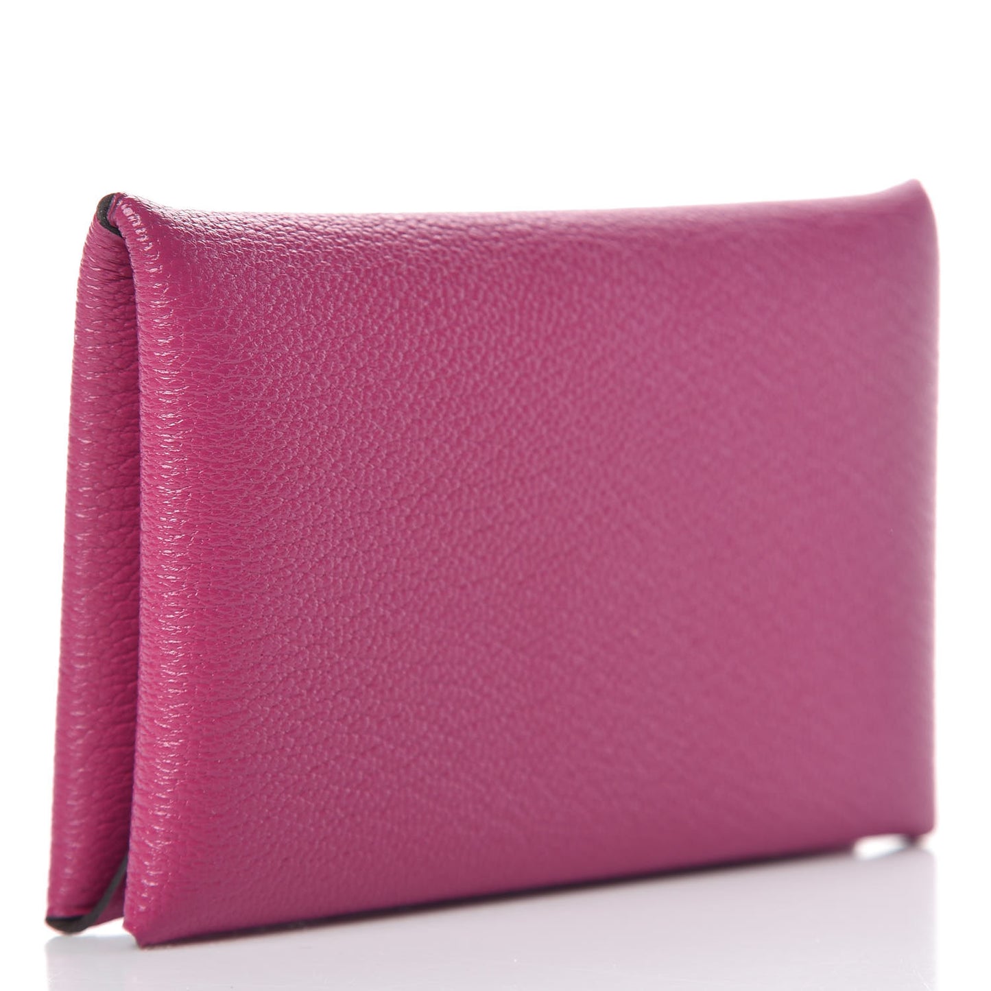 Chevre Mysore Calvi Card Case Rose Pourpre