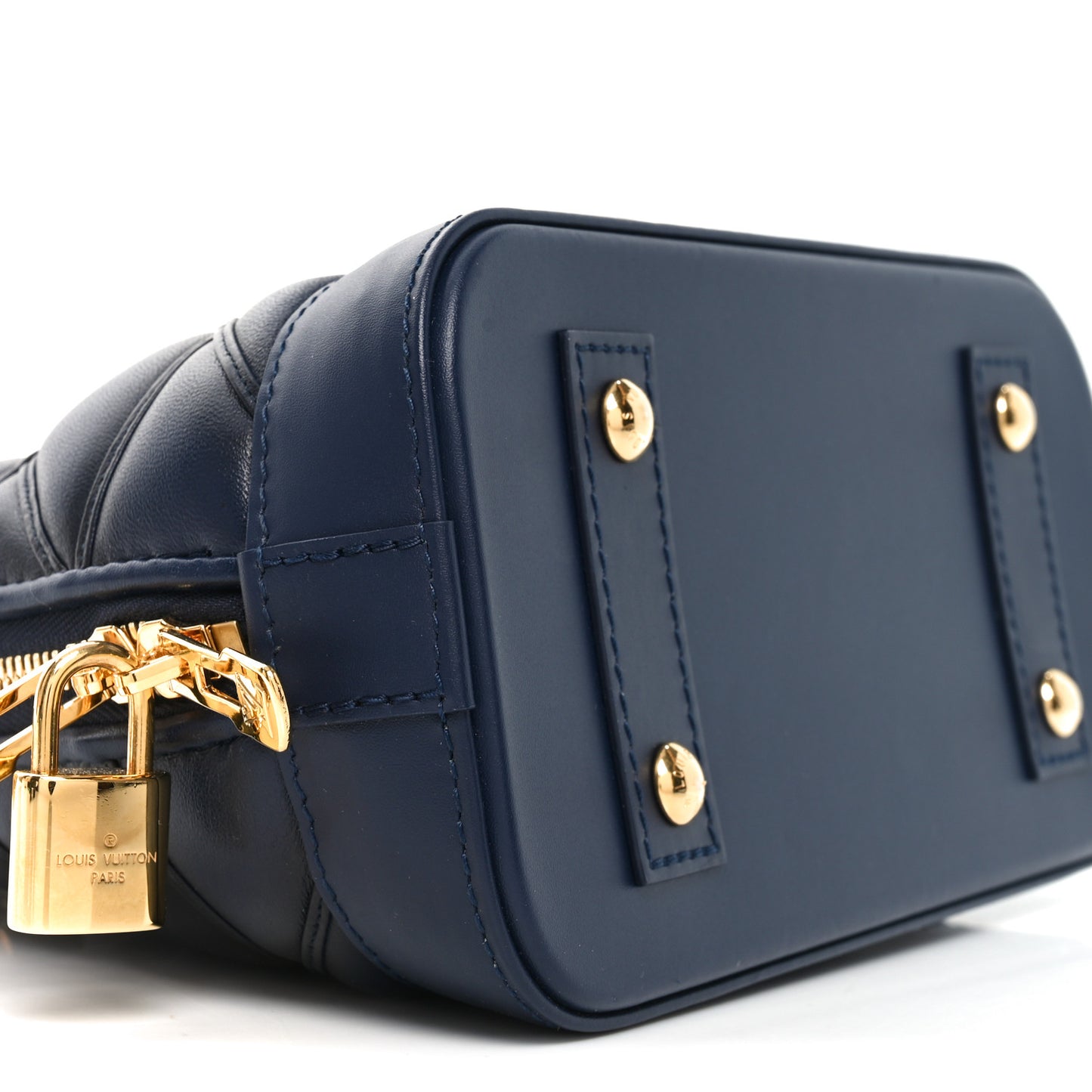 Lambskin Malletage Alma BB Navy Blue