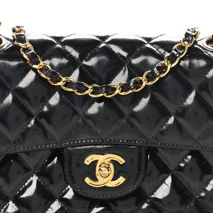 Chanel Patent Quilted Small Double Sided Flap Black 10 of 12