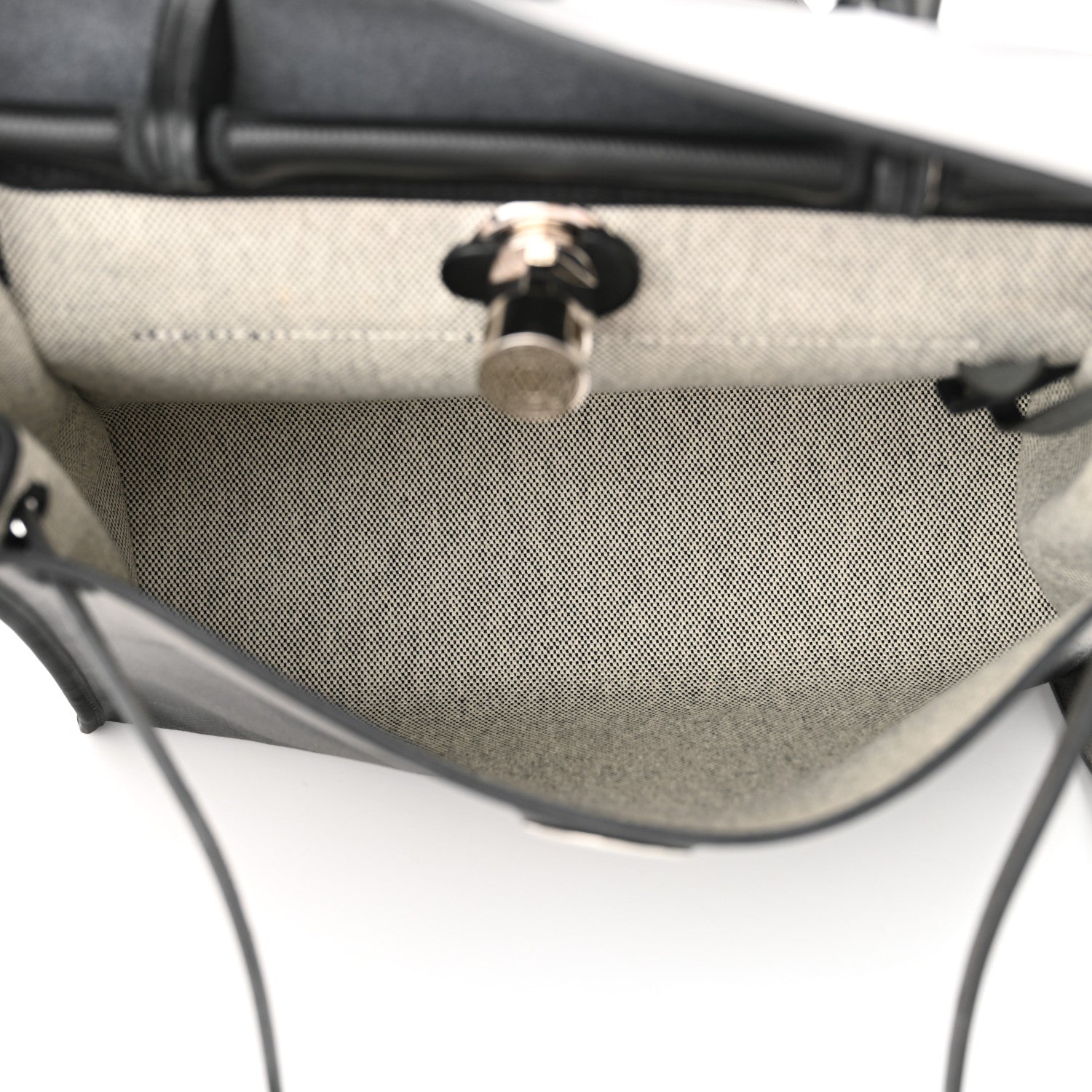 Hermes Toile H Berline Vache Hunter Herbag Zip PM 31 Black Ecru 6 of 13