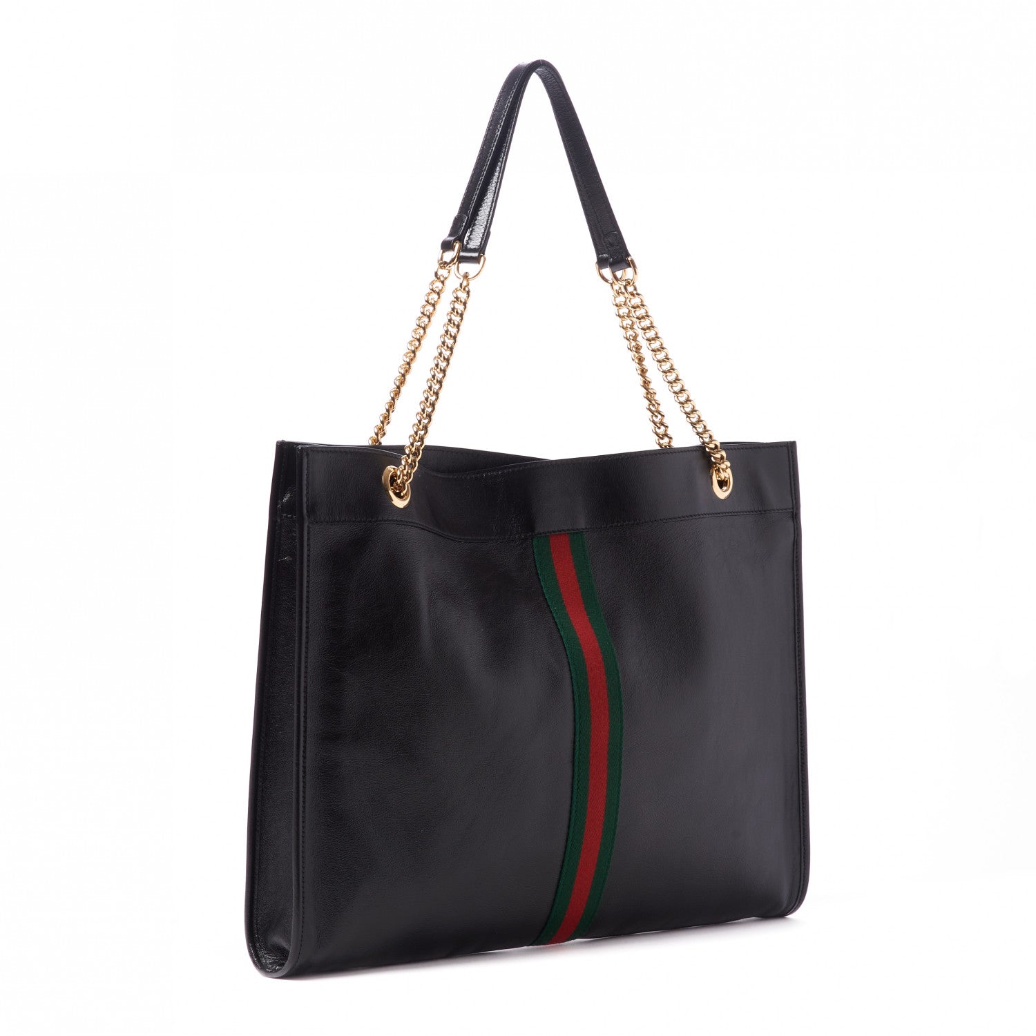 Gucci Calfskin Large Rajah Chain Tote Black 4 of 11