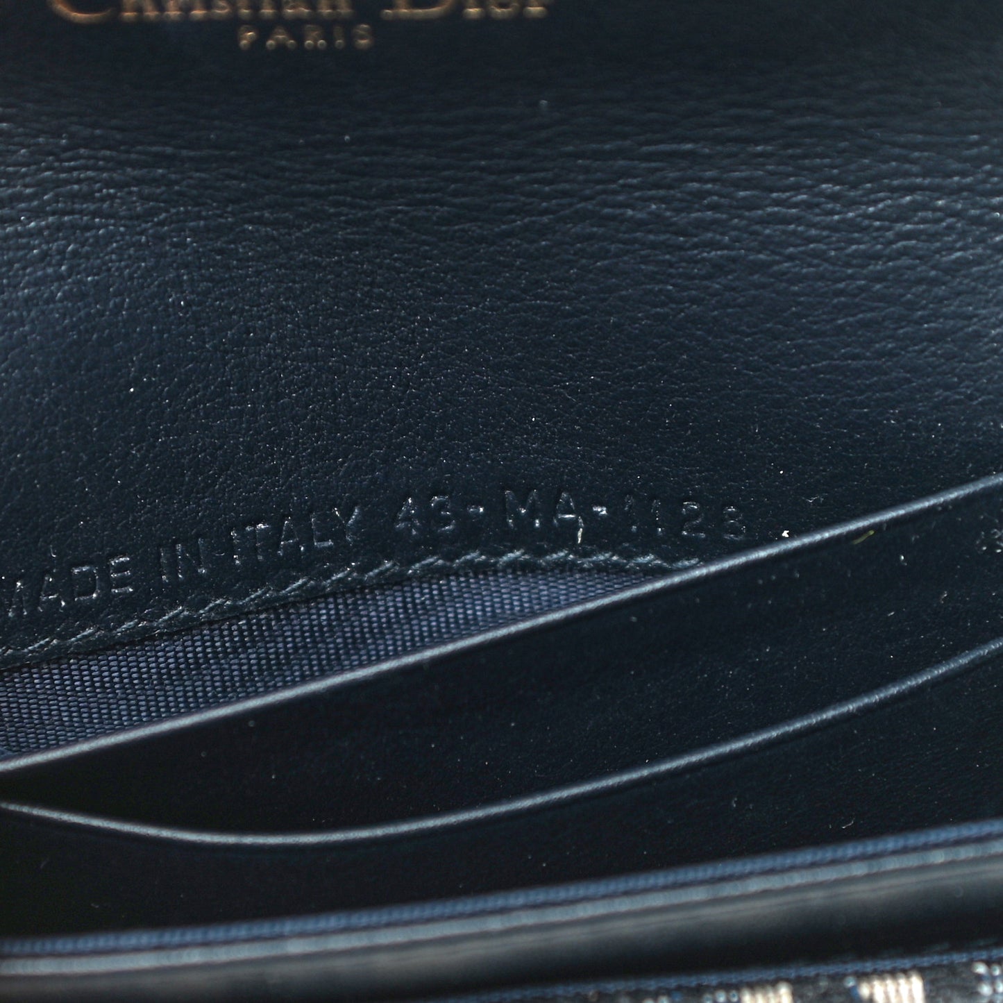 Oblique Saddle Card Holder Blue