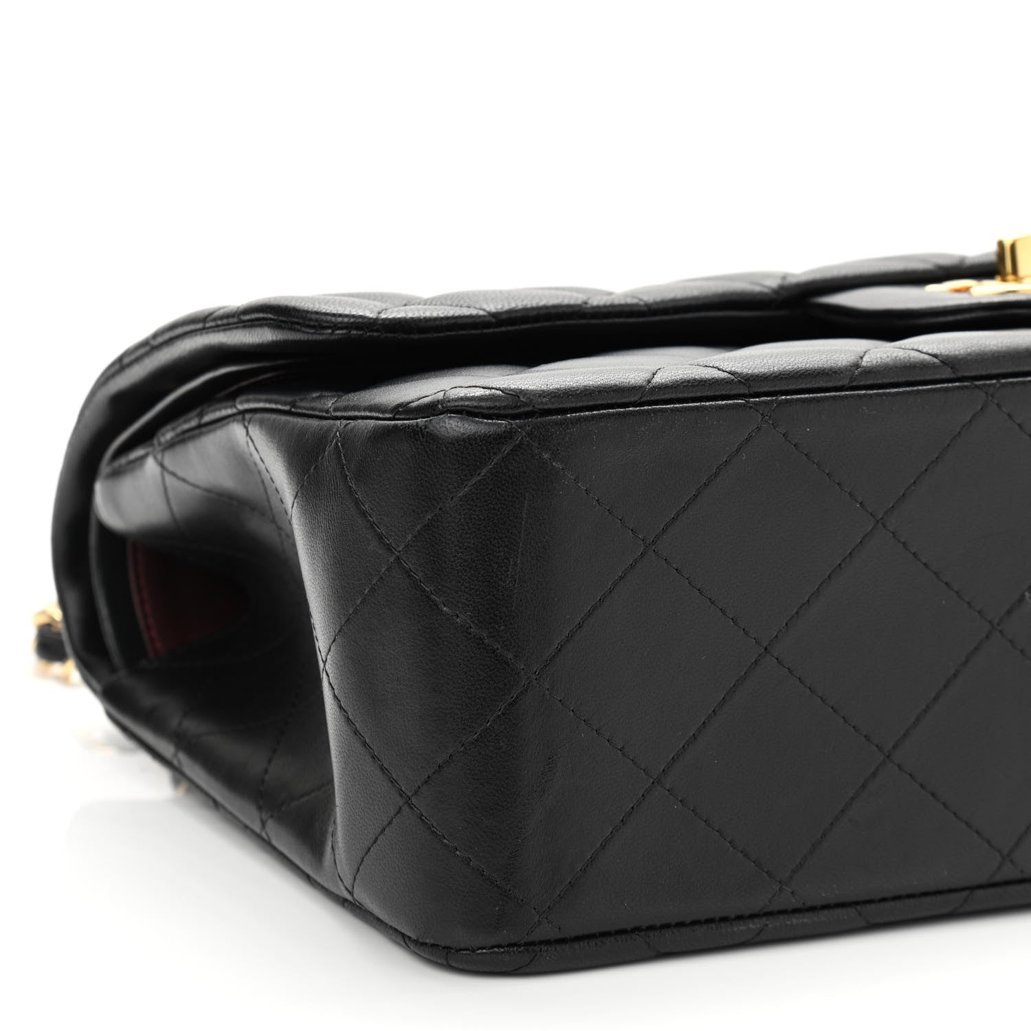 Chanel Lambskin Quilted Jumbo Double Flap Black 9 of 11