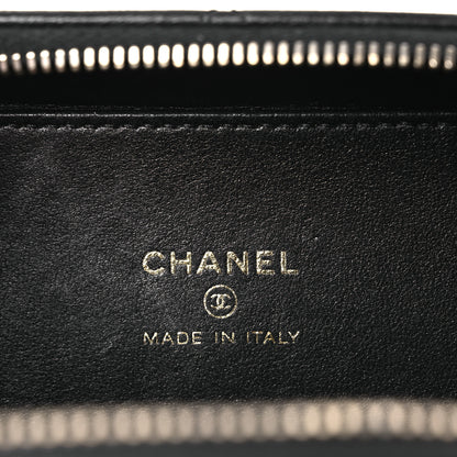Chanel Lambskin Quilted Top Handle Mini Vanity Case Black 6 of 11