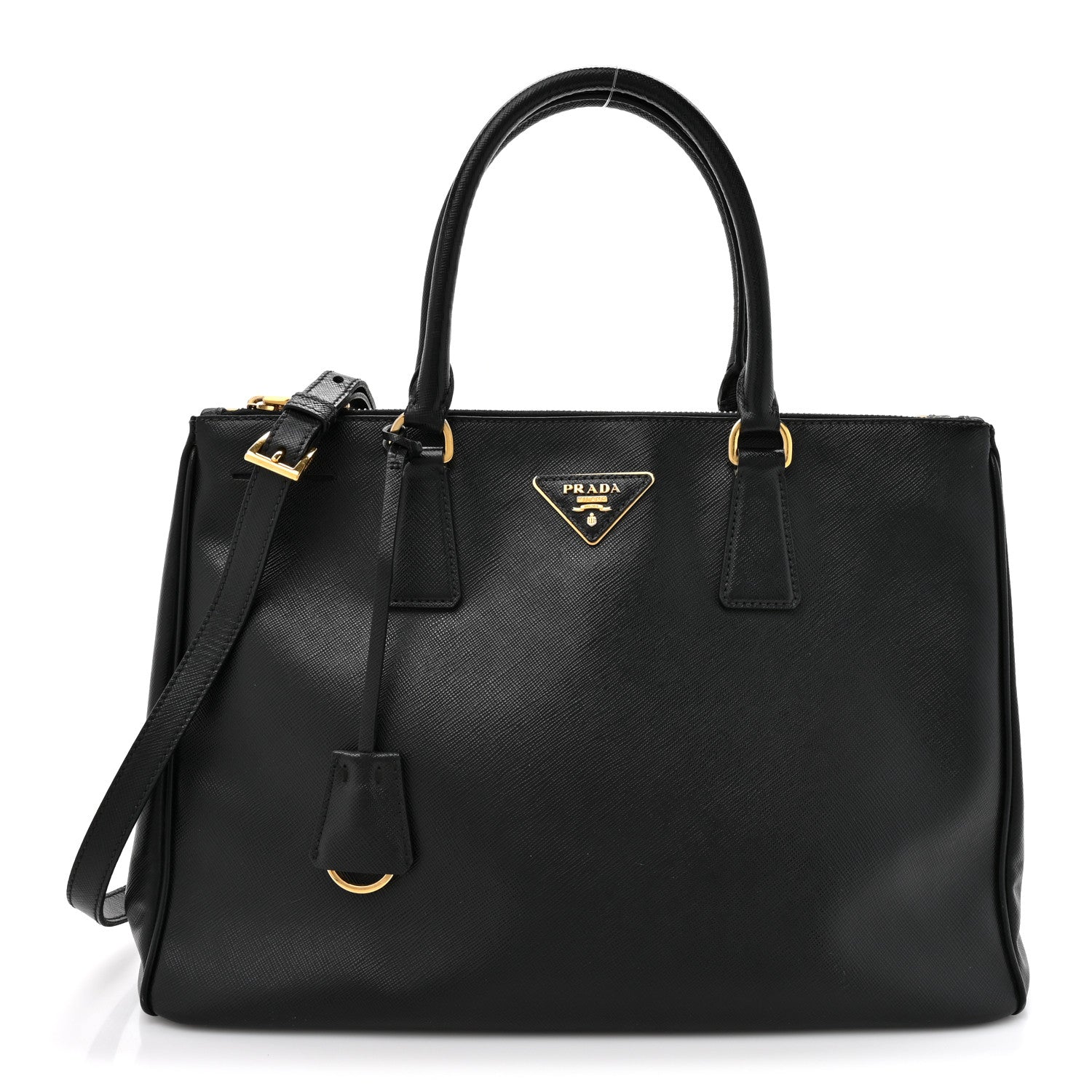 Prada Saffiano Lux Medium Galleria Double Zip Black 1 of 12
