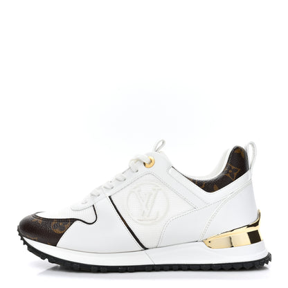 Louis Vuitton Calfskin Monogram Run Away Sneakers 37 White 1 of 12
