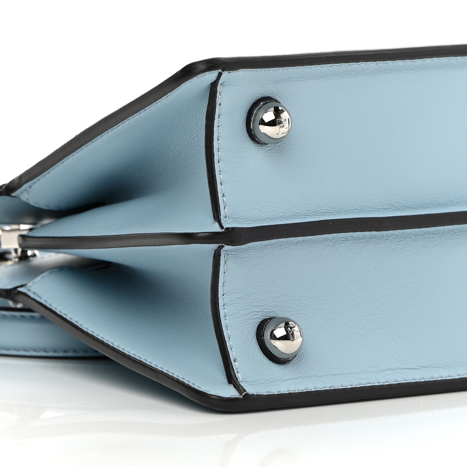 Fendi Shiny Nappa Petite Peekaboo I SEE U Satchel Azzurro Baby 10 of 12