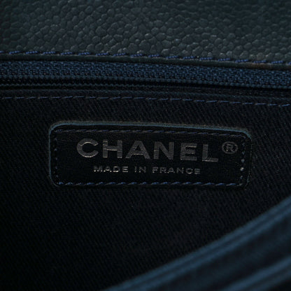 Chanel Caviar Quilted Flap With Chain Blue 8 of 11