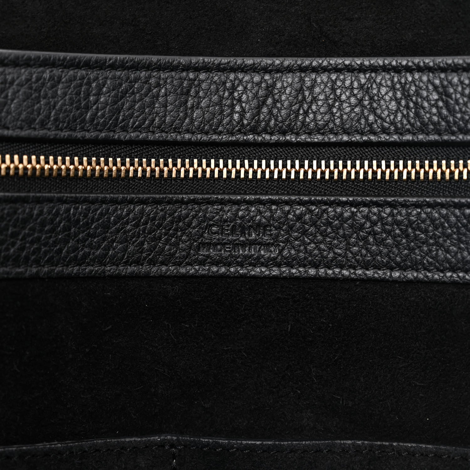 Celine Soft Grained Calfskin Medium Belt Cabas Phantom Black 6 of 12