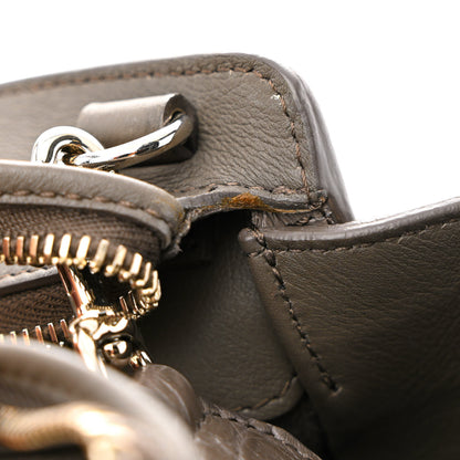 Saint Laurent Calfskin Crocodile Embossed Small Monogram Downtown Cabas Earth 11 of 15