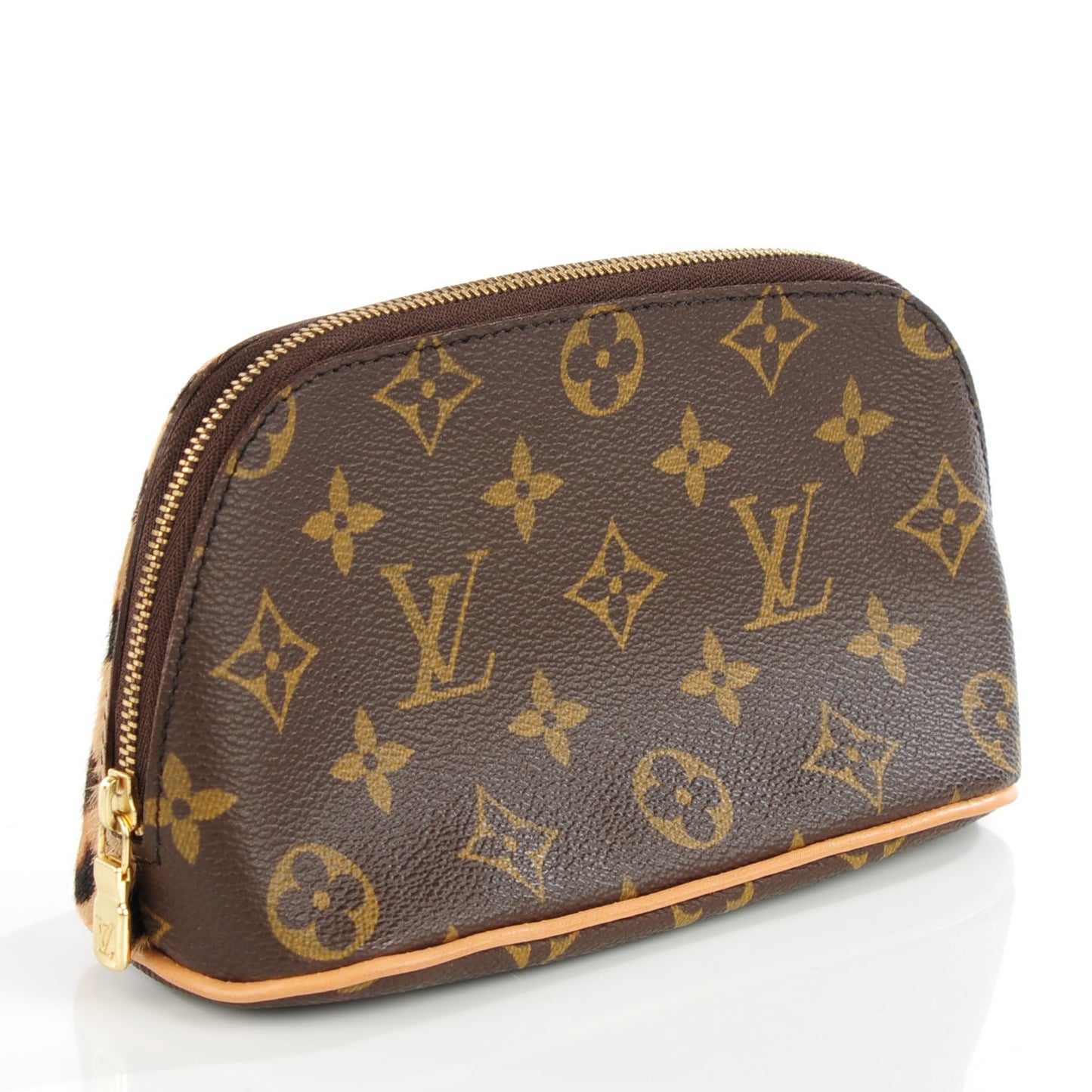 Monogram Leopard Print Pony Hair Azzedine Alaia Cosmetic Pouch