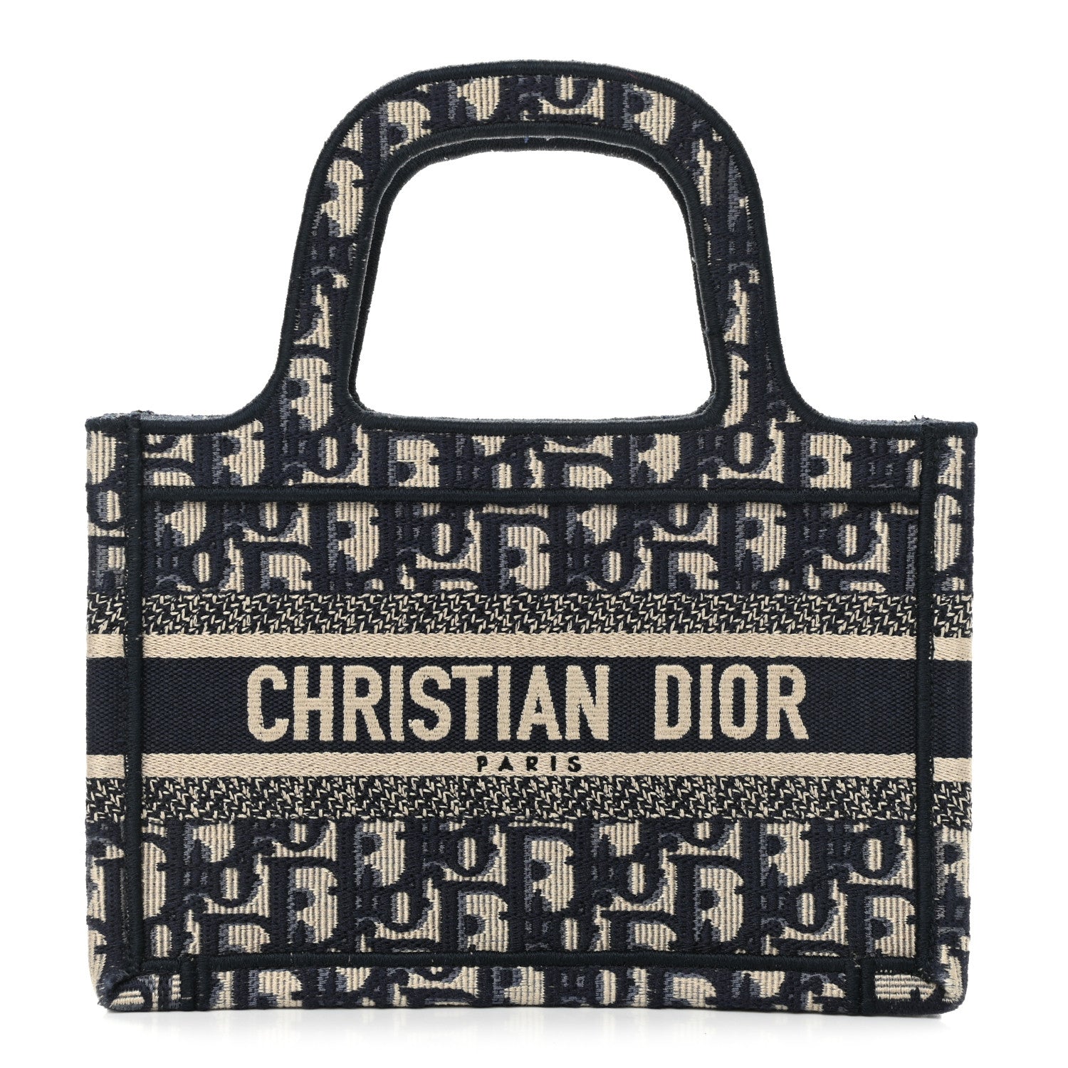 Christian Dior Oblique Mini Book Tote Blue Multicolor 1 of 10