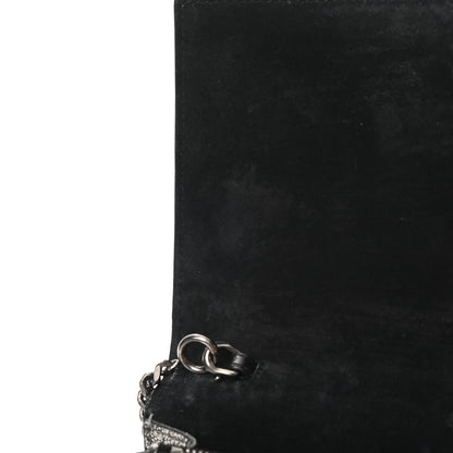 Saint Laurent Metallic Calfskin Classic Monogram Kate Tassel Chain Wallet Gun Metal 12 of 17