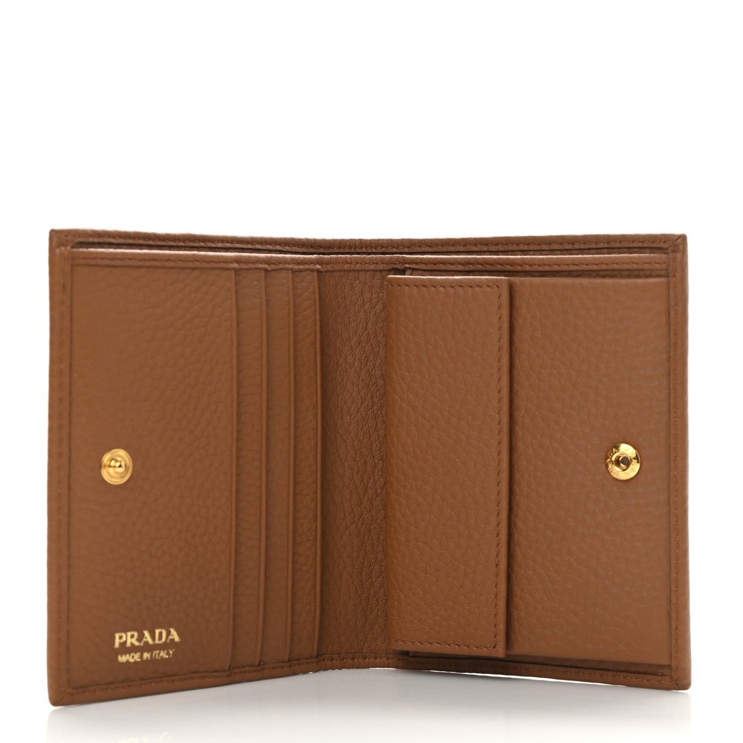 Vitello Daino Small Bi-Fold Wallet Caramel