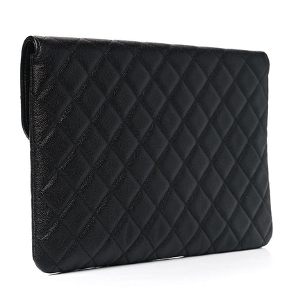 Chanel Caviar Quilted Medium Golden Class Pouch Black 2 of 5