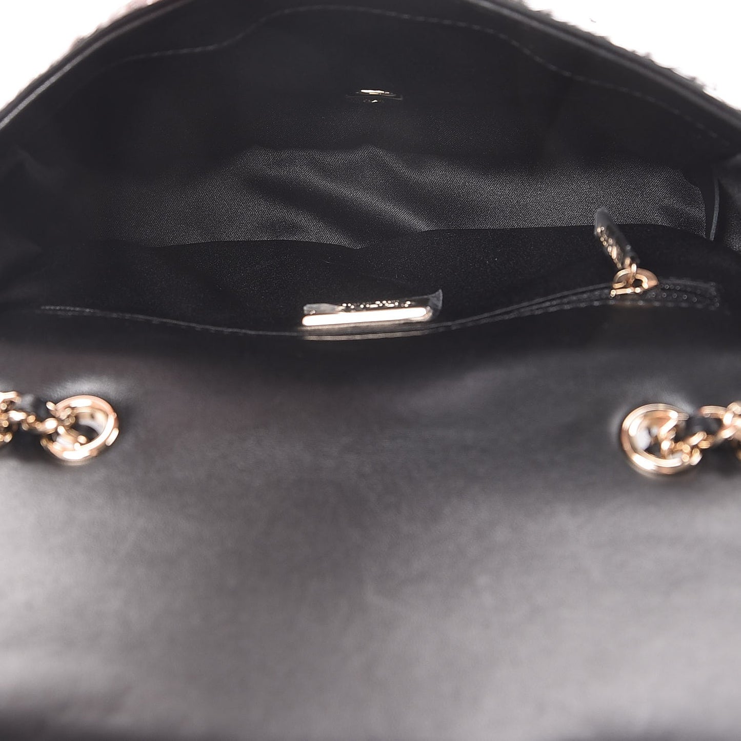 Sequin Classic Small Flap Black White
