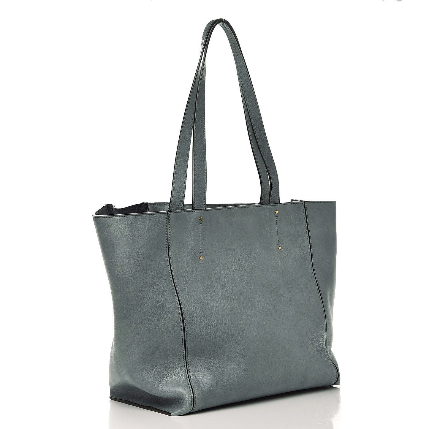 Smooth Calfskin Medium Milo Shopping Tote Cloudy Blue