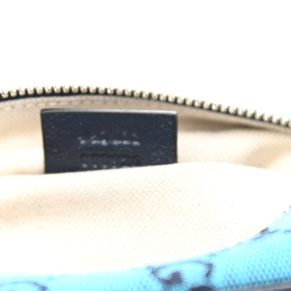 Gucci Monogram Multicolor Matelasse Diagonal Small GG Marmont Chain Shoulder Bag Light Blue 7 of 10
