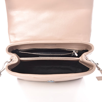 Saint Laurent Calfskin Y Quilted Monogram Toy Loulou Crossbody Bag Light Natural 4 of 8
