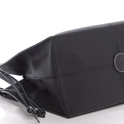 Loewe Grained Calfskin Small Cushion Tote Black 6 of 8