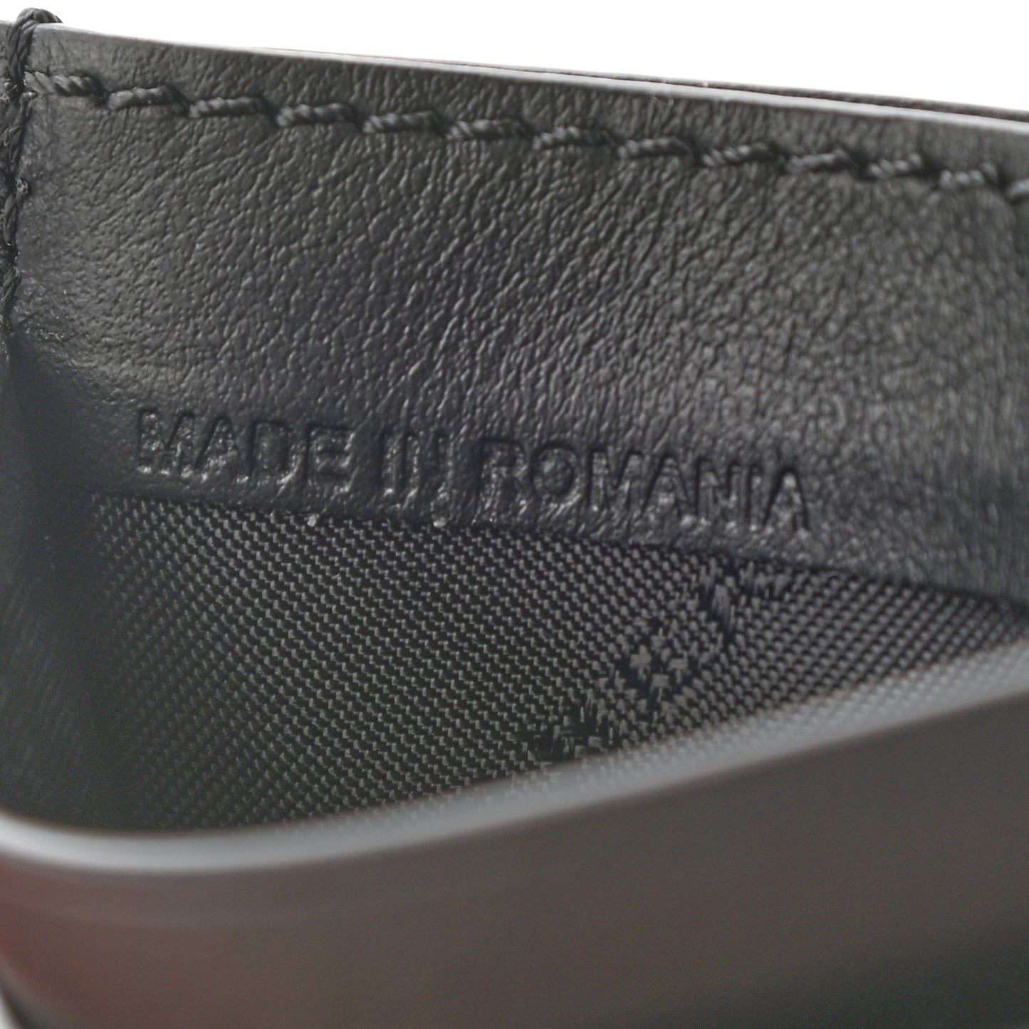 Vintage Check Calfskin Card Case Black