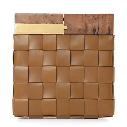 Bottega Veneta Nappa Intrecciato The Snap Clutch Camel Naturale 1 of 8