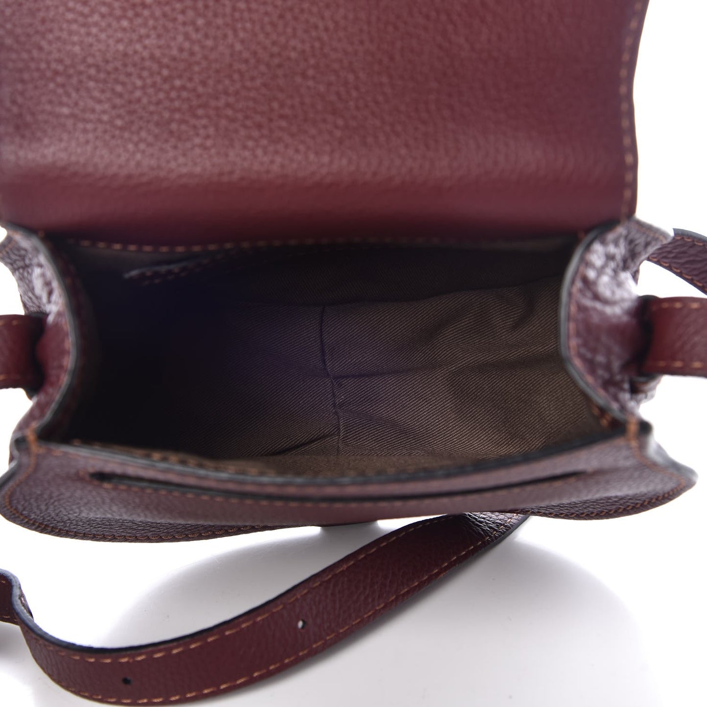 Calfskin Mini Marcie Round Crossbody Bag Dark Velvet