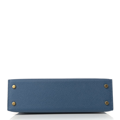 Hermes Epsom Mini Kelly Sellier 20 Deep Blue 6 of 35