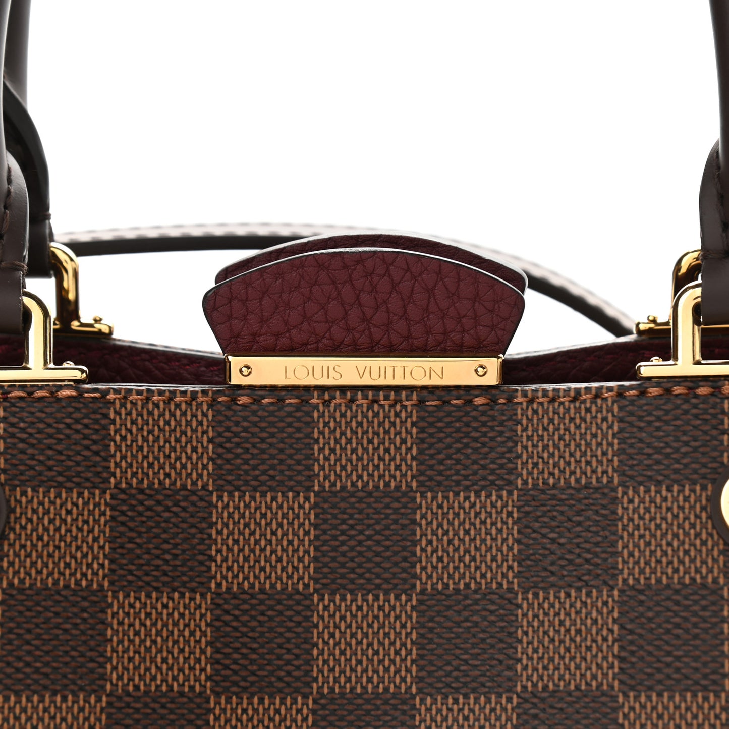 Damier Ebene Cuir Taurillon Brittany Bordeaux