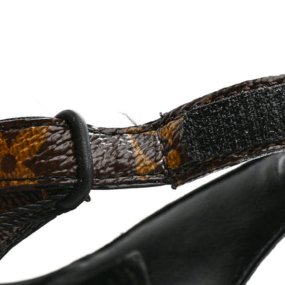 Louis Vuitton Patent Monogram Archlight Slingback Pumps Black 10 of 12