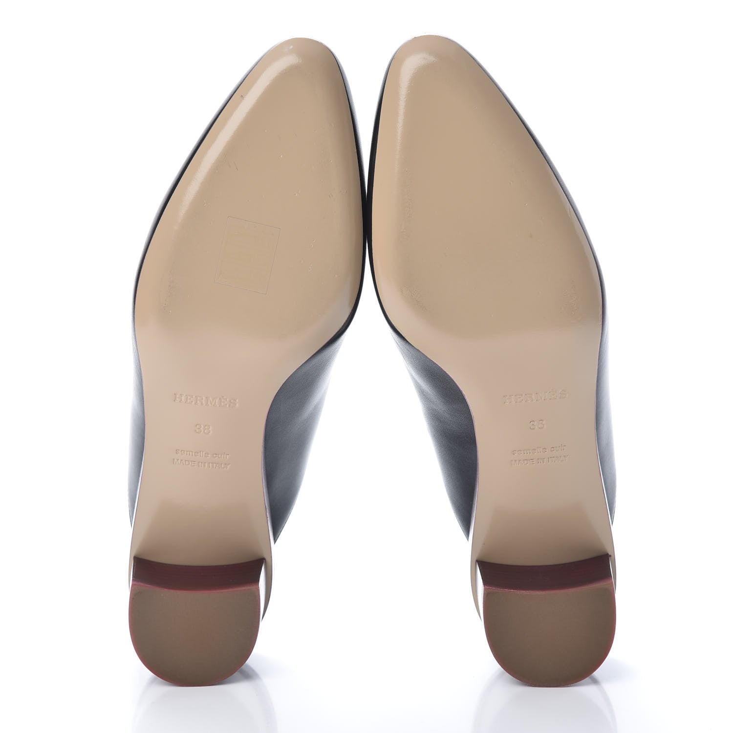 Hermes Calfskin Reveuse Mules 38 Black 5 of 12