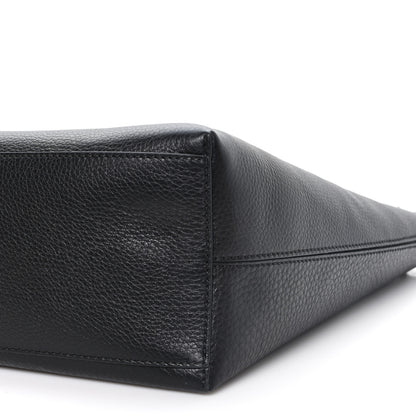 Valentino Garavani Grained Calfskin Rockstud Shoulder Tote Black 9 of 10
