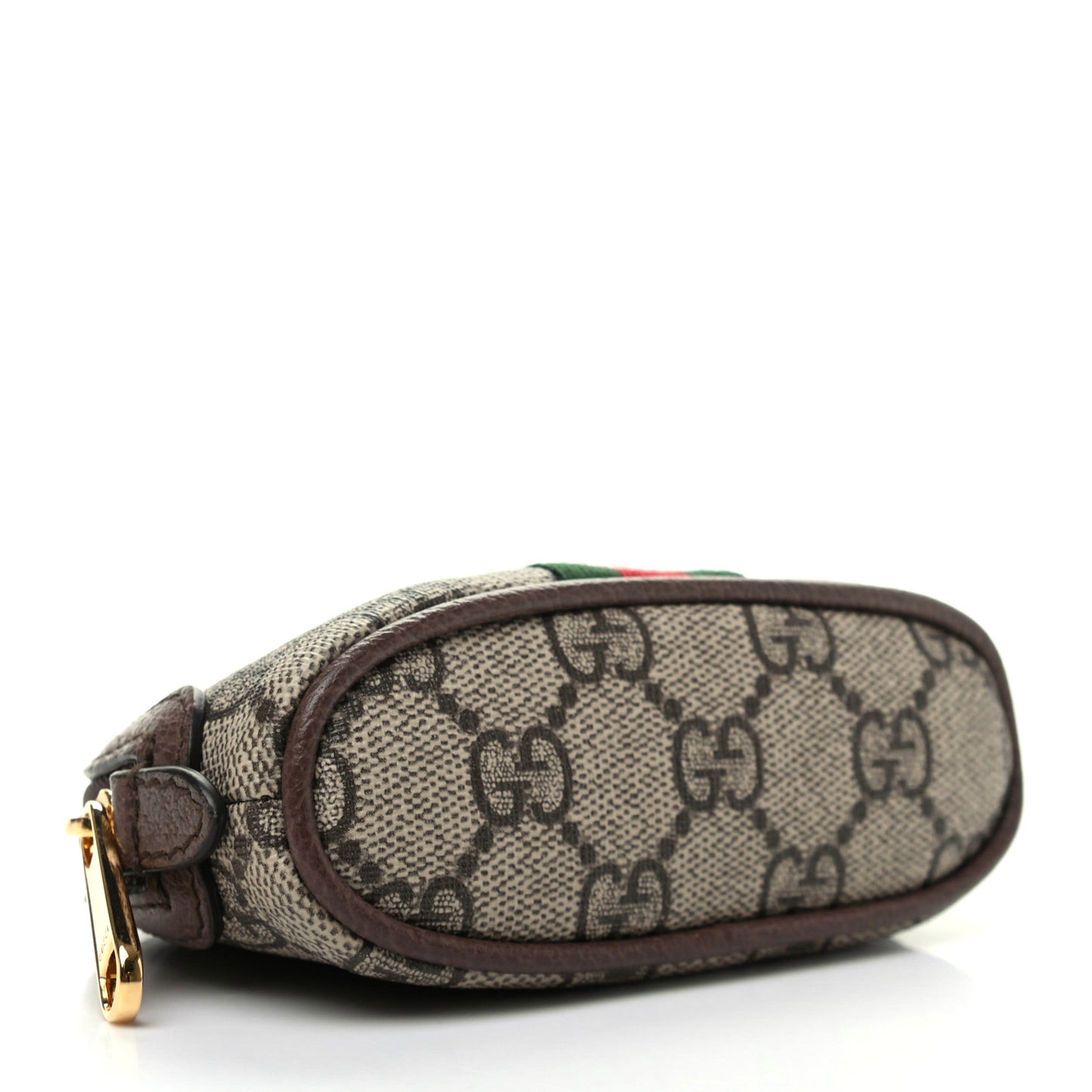GG Supreme Monogram Web Ophidia Dome Key Pouch Beige New Acero