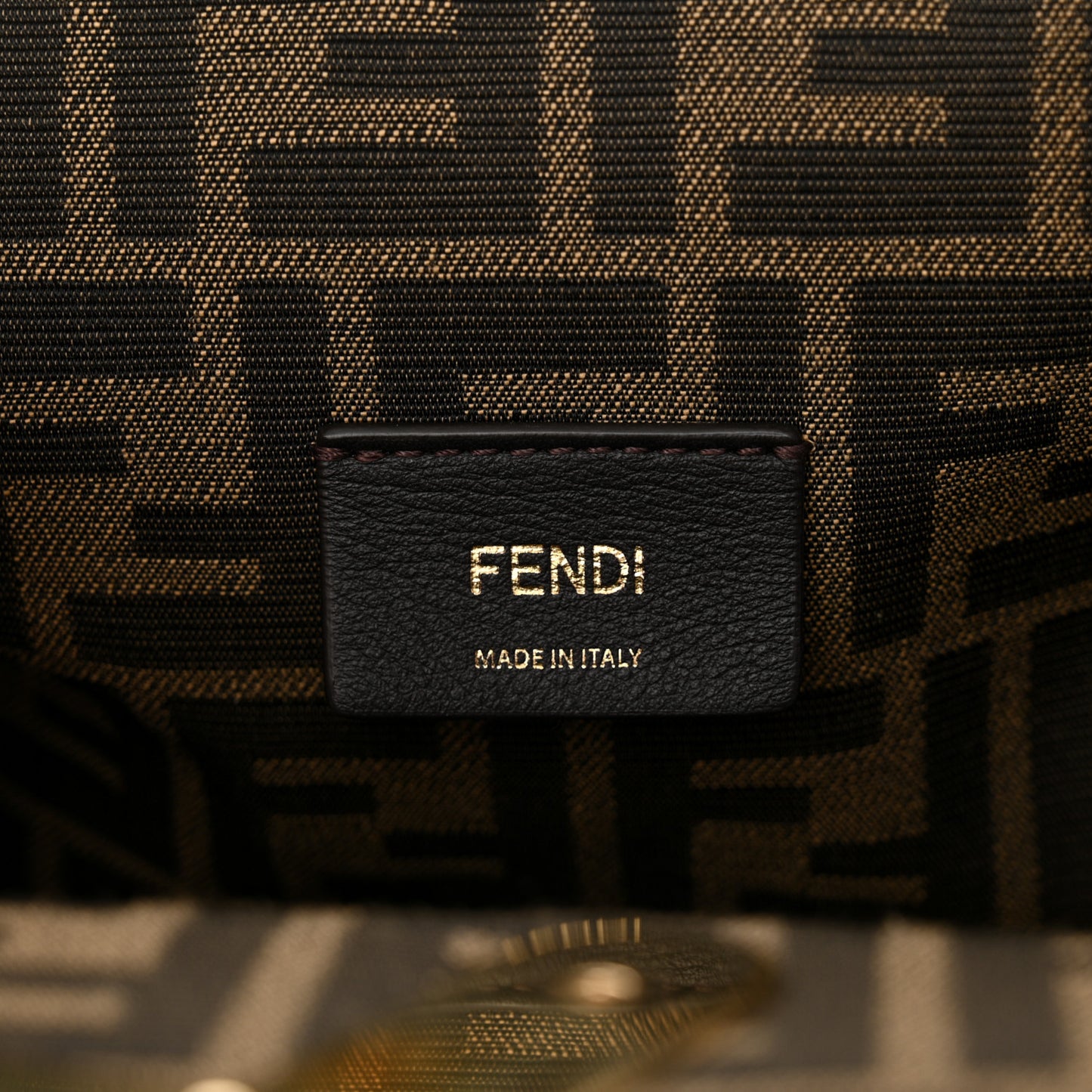 Denim Karligraphy Embroidered Medium Fendi First Blue
