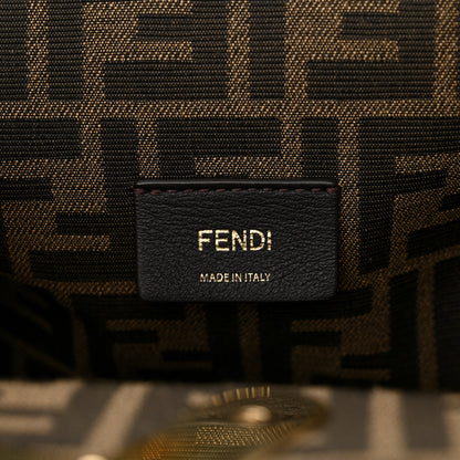 Fendi Denim Karligraphy Embroidered Medium Fendi First Blue 6 of 10