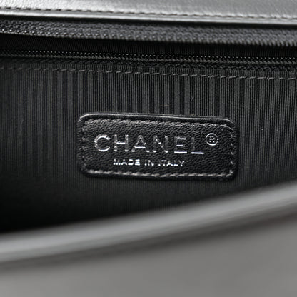 Chanel Lambskin Quilted Medium Boy Flap Black 6 of 11