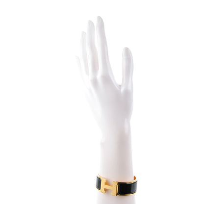 Hermes Enamel Wide Clic Clac H Bracelet PM Black 2 of 4