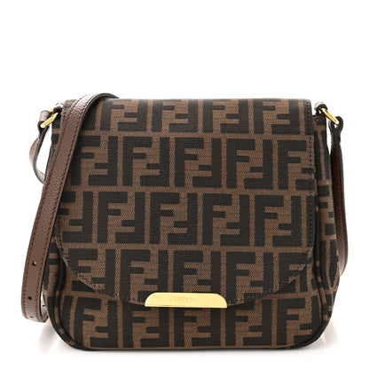 Fendi Zucca Vitello Artic Small Messenger Bag Tobacco Castagna 1 of 11