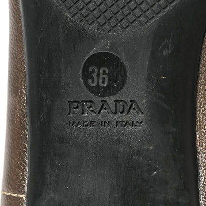 Prada Metallic Calfskin Pump 36 Bronze 6 of 7