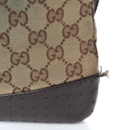 Gucci Monogram Calfskin Perforated Medium Flat Messenger Bag Dark Brown 10 of 10