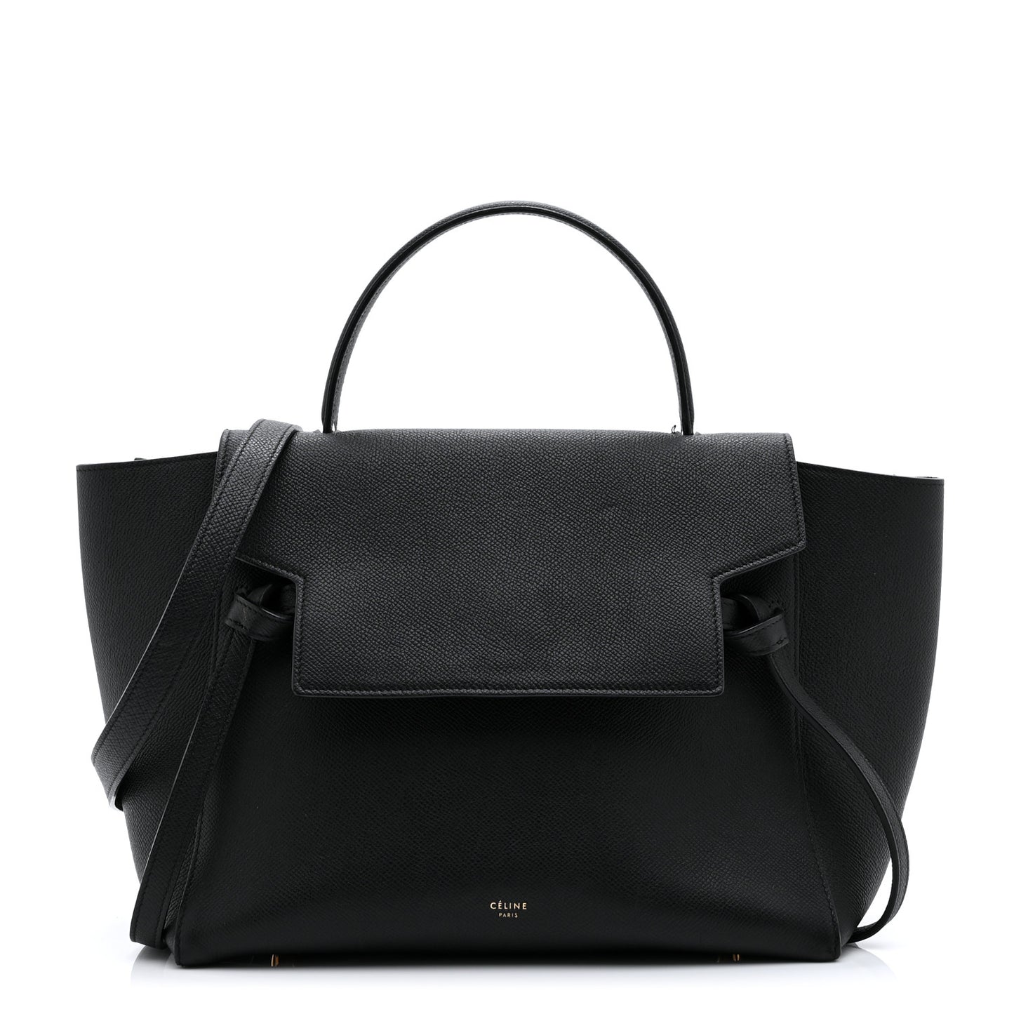 Grained Calfskin Mini Belt Bag Black